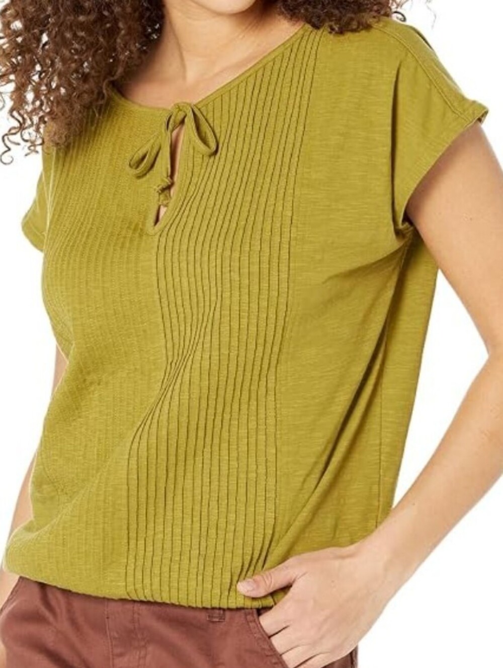 Prana Ocupas Pop Over Top Green Sweet Grass Size Medium
